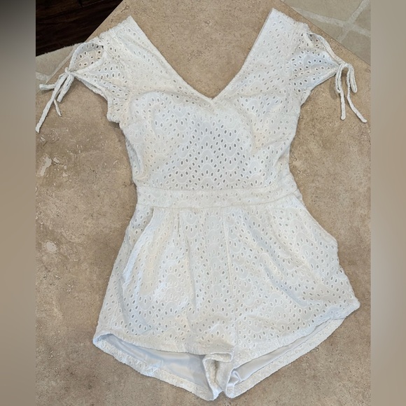 White Romper - Picture 1 of 3